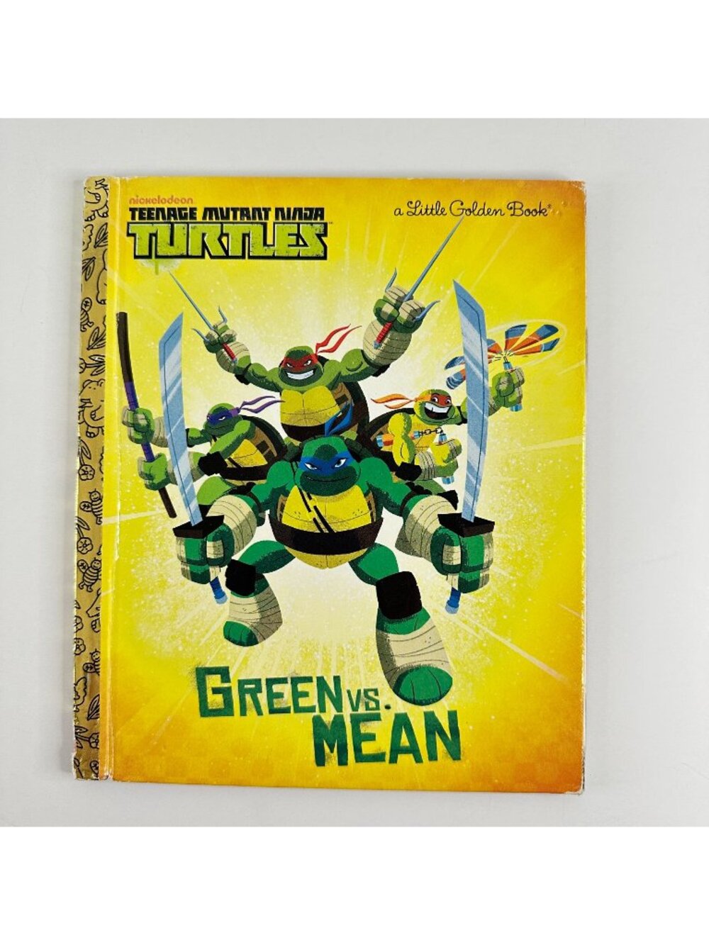 2/$6 Teenage Mutant Ninja Turtles Green vs. Mean book, Little Golden Book